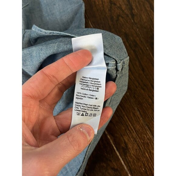 NWT J Crew Crewcuts Chambray Button Down Shirt Boys Size 12 L1814 $55 - Picture 8 of 9